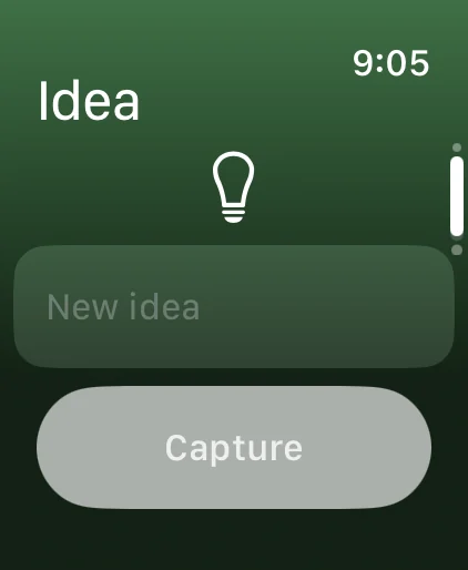 Apple Watch: capture a new idea